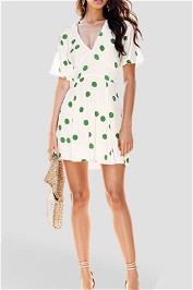 Faithfull La Belle Dress Lolita Dot Green