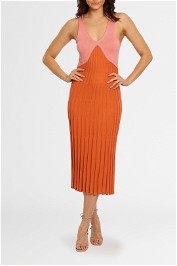 Andean Collective Tamika Dress Coral Block