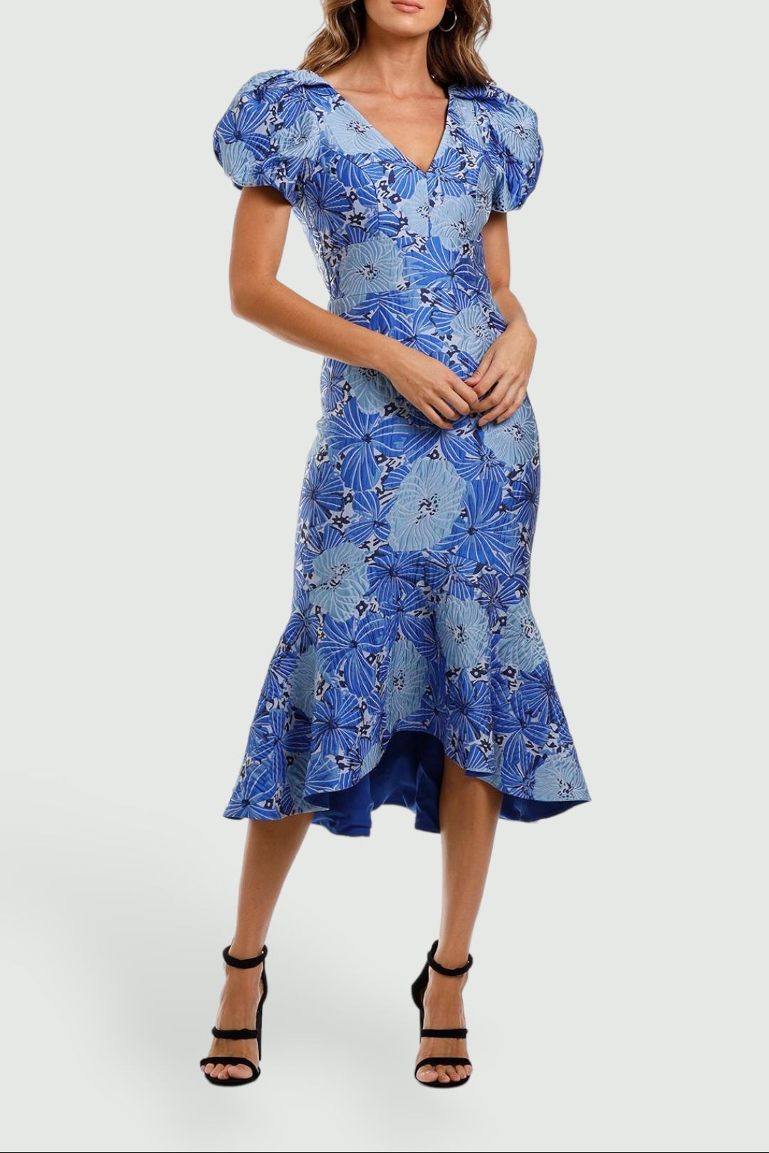 Love Honor Argento Midi Cobalt Front