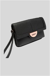 Mimco Black Leather Tech Wallet