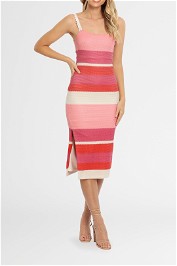 By Johnny Laceworks Strap Midi Dress