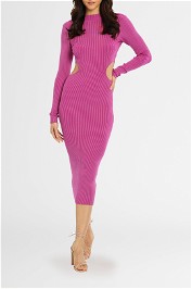 By Johnny Raine Knit Midi Dress Berry
