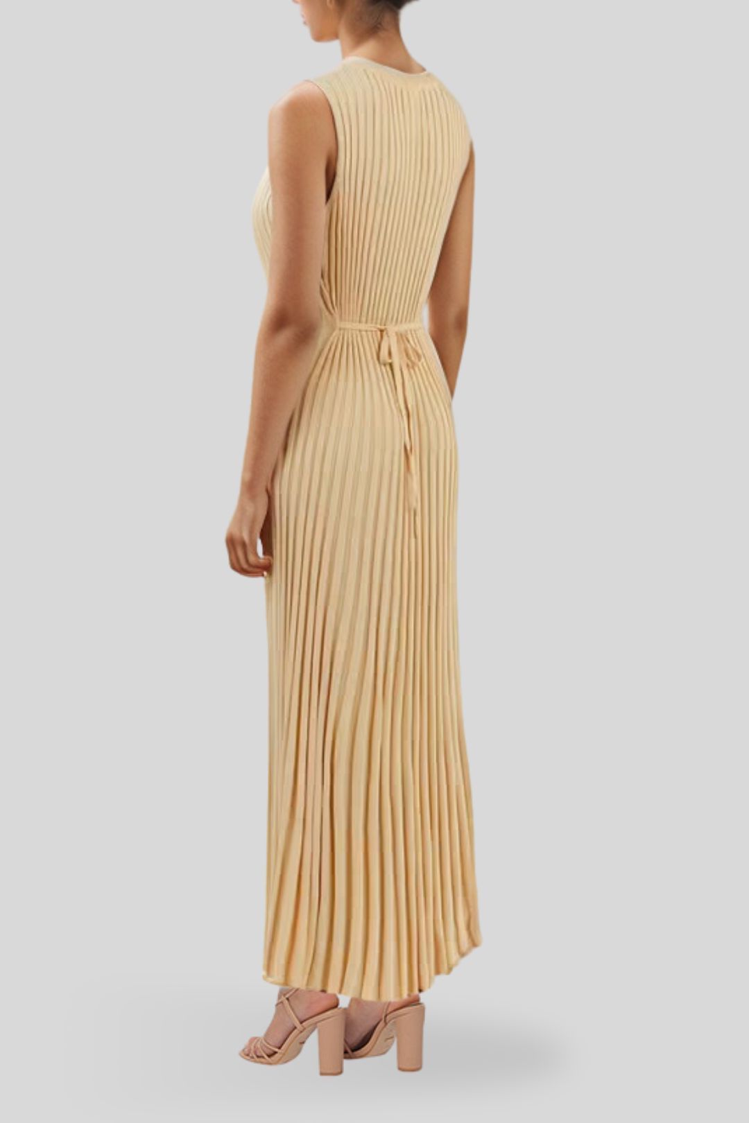 Dissh Ada Lemon Sleeveless Midi Dress Back