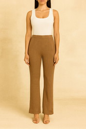 Dress Hire Brunch one mile Lounge Knit Pants in Tan