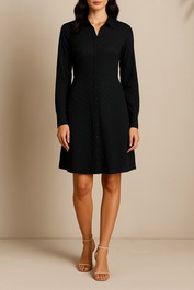 Dress Hire Brunch YAS Yasruffy Shirt Dress Black