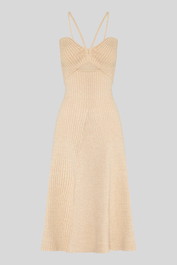 Dress Hire Date night Anna Quan  Galina Dress - Wheat Midi 