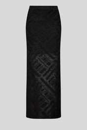 dress hire date night sass and bide Sheer Geo Knit Skirt Black 