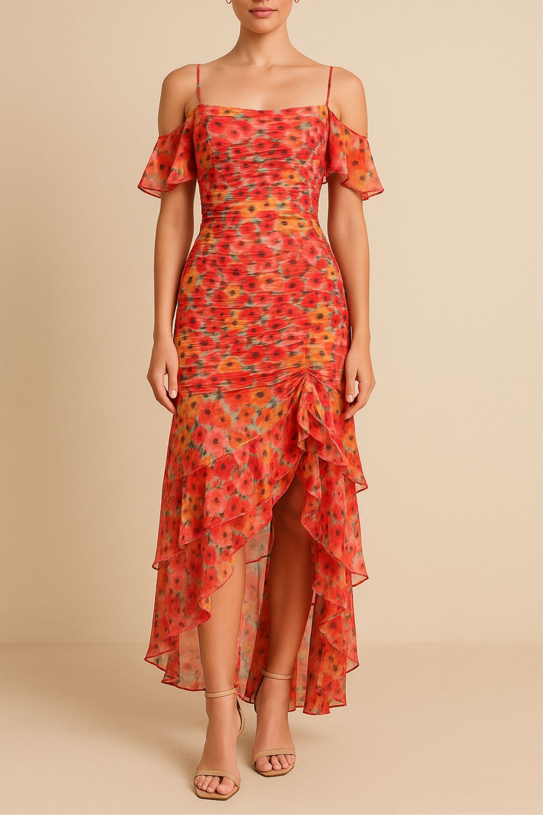 Dress Hire Wedding guest GUESS	Short Sleeve Juliana Dress Floral