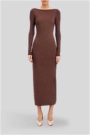 Dress Hire Cocktail Wedding Guest Kookai Amari Midi Dress Dark Mahogany