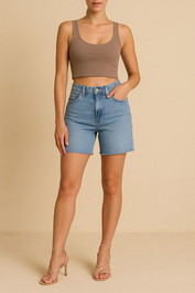 Dress Hire Weekend Outing Nobody Denim Frankie Ultra High Rise Stretch Short