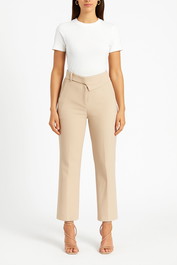 Dress Hire work event CUE	Flip Waistband Trousers In Cream