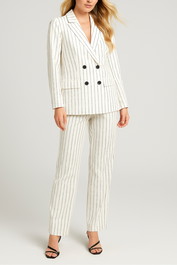 Dress hire work function Laquintane High Waisted Stripe Pants