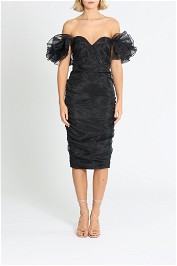 Elle Zeitoune Nevaeh Midi Dress Black