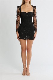 Elle Zeitoune Ultra Feminine Sweetheart Bustier Lace Mini Black