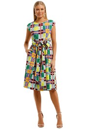 Gorman-Acid-Check-Wrap-Dress-Multi-Print-Front