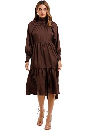 Husk Manor Dress Chocolate Brown