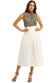 Lover-Lotus-Midi-Skirt-White-Front