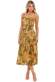 Ministry of Style Midsummer Haze Sheer Midi Dress Abstract