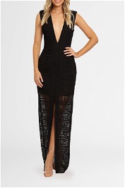 Nicholas Diamond Gown Lace plunge