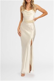 Nicholas Simone Dress in Cream belt