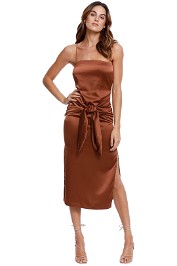 Pasduchas Molten Sheath Midi Dress satin