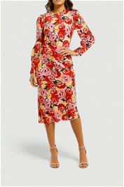 Rebecca-Vallance-Blume-LS-Midi-Dress-Print-Back