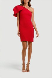 Rebecca Vallance Hamptons Mini Bow Dress Poppy Red 