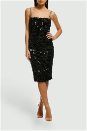 Carla Zampatti - Romance of Rome Slip Dress - Black - Front