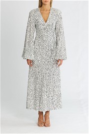 Rotate By Birger Christensen Sirin Silver Dress