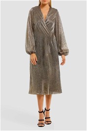 Rebecca-Vallance-Rivero-LS-Midi-Dress-Gold-Front