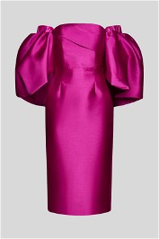 Solace London Aria Off Shoulder Dress Deep Purple