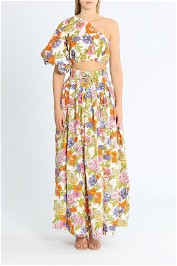 SWF One Shoulder Crop and Maxi Skirt Set