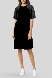 Veronika Maine Sheer Knit Dress