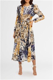 Zimmermann Aliane Patchwork Midi Dress Floral