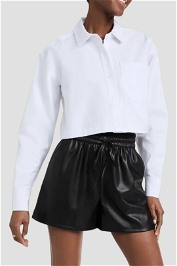 Boxy Crop Shirt in White