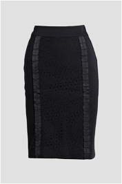 Alannah Hill Lace Detail Black Pencil Skirt